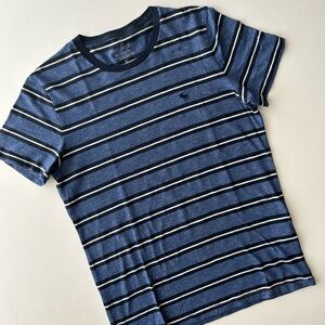 Abercrombie & Fitch Men’s Blue Striped Muscle Fit T-Shirt